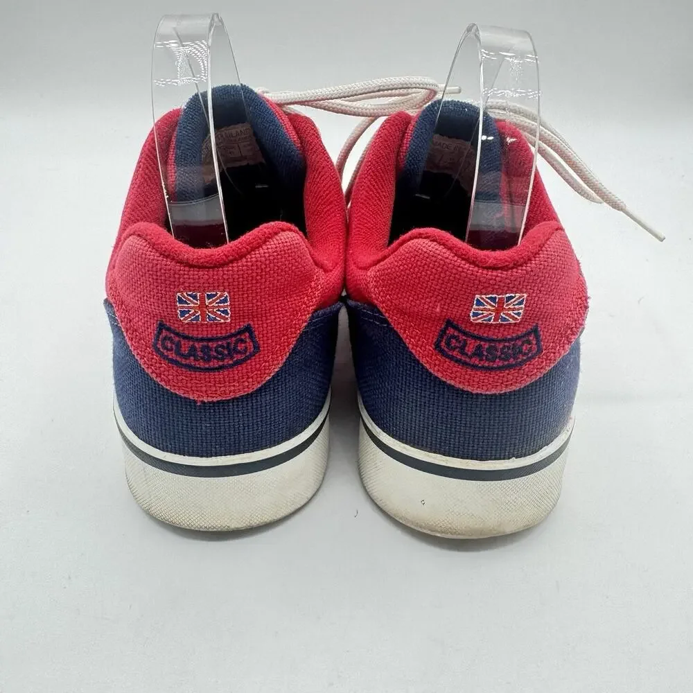 Vintage 80’s TCR Classic Reebok Low Casual Athletic Shoes Sz 10 Red Blue British